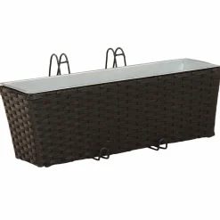 vidaXL Barandilla 2 pcs 50 x 17 x 17 cm Metal Negro Discount