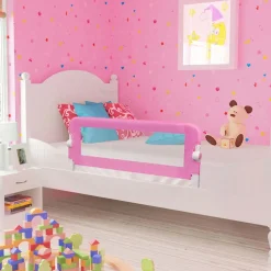 Niños vidaXL Protección Para El Bebé-Barandilla de seguridad cama de niño poliéster 120x42 cm