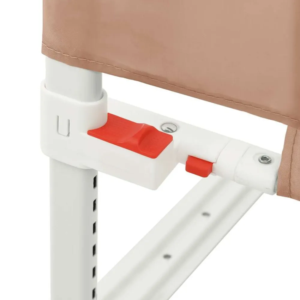 vidaXL Barandilla de seguridad cama de niño taupe tela 100x25 cm Taupé New