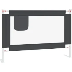 vidaXL Barandilla de seguridad cama de niño tela 100x25 cm Gris oscuro Sale