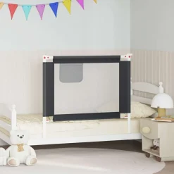 vidaXL Barandilla de seguridad cama de niño tela 100x25 cm Gris oscuro Sale