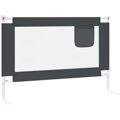 vidaXL Barandilla de seguridad cama de niño tela 100x25 cm Gris oscuro Sale