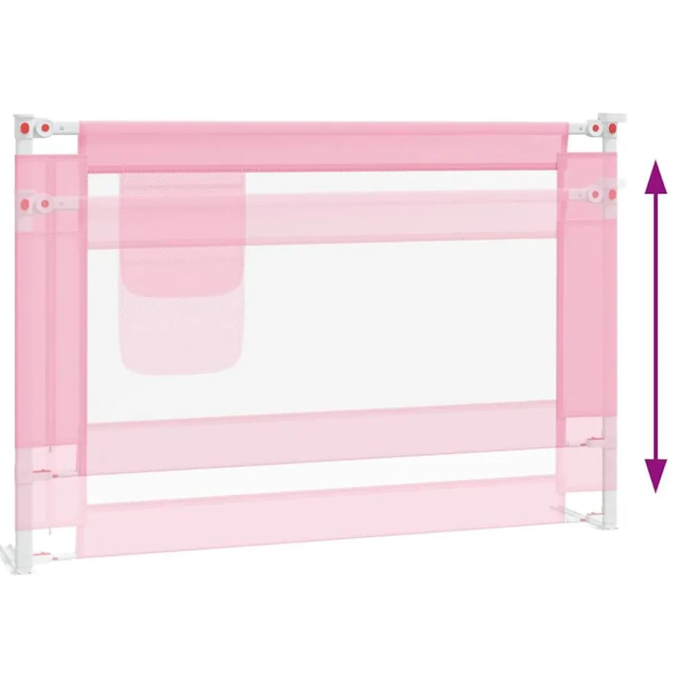 Niños vidaXL Protección Para El Bebé-Barandilla de seguridad cama de niño tela 100x25 cm