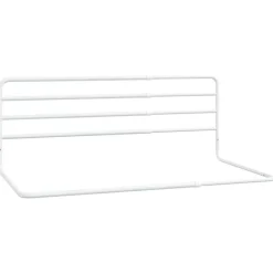 Niños vidaXL Protección Para El Bebé-Barandilla de seguridad cama niño blanco hierro (76-137)x55 cm
