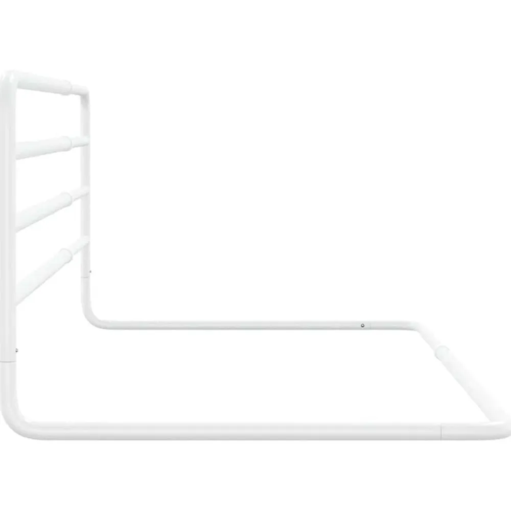 Niños vidaXL Protección Para El Bebé-Barandilla de seguridad cama niño blanco hierro (76-137)x55 cm