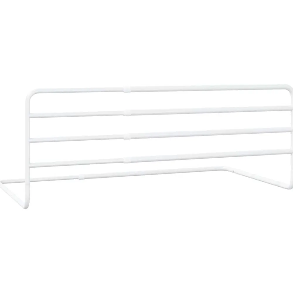 Niños vidaXL Protección Para El Bebé-Barandilla de seguridad cama niño blanco hierro (76-137)x55 cm