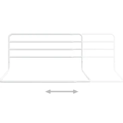Niños vidaXL Protección Para El Bebé-Barandilla de seguridad cama niño blanco hierro (76-137)x55 cm