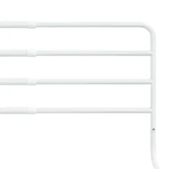 Niños vidaXL Protección Para El Bebé-Barandilla de seguridad cama niño blanco hierro (76-137)x55 cm