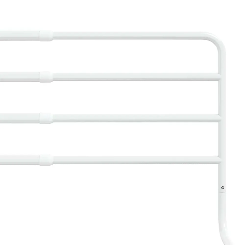 Niños vidaXL Protección Para El Bebé-Barandilla de seguridad cama niño blanco hierro (76-137)x55 cm