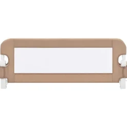 Niños vidaXL Protección Para El Bebé-Barandilla de seguridad cama de niño poliéster taupe 102x42 cm