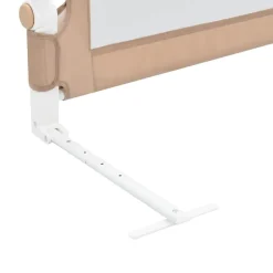 Niños vidaXL Protección Para El Bebé-Barandilla de seguridad cama de niño poliéster taupe 102x42 cm