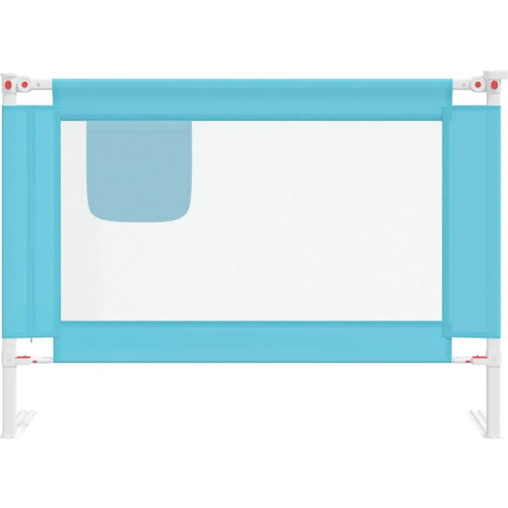 vidaXL Barandilla de seguridad cama de niño tela 90x25 cm Azul Clearance