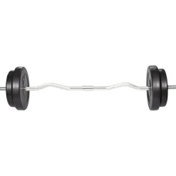 vidaXL Barra curl con pesas 30 kg Clearance