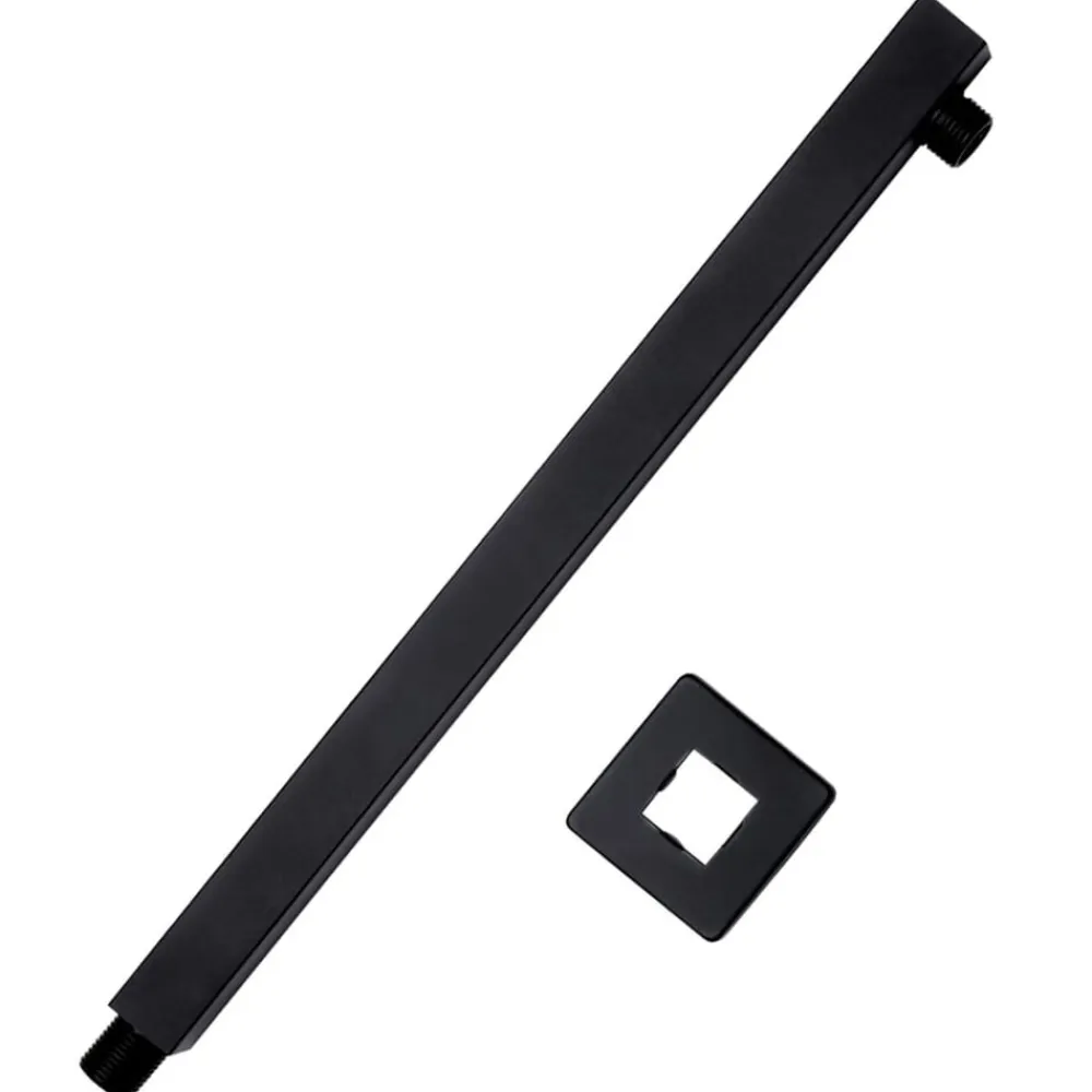 vidaXL Fontanería-Barra de soporte ducha cuadrada acero inox 201 40 cm