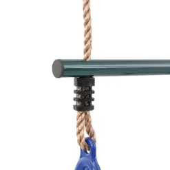 vidaXL Barra trapecio con anillas de gimnasia niños acero azul y verde Clearance