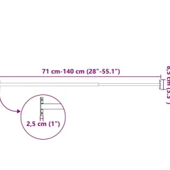 vidaXL Materiales De Construcción-Barras de seguridad ajustables para ventanas 3 uds 710-1200 mm