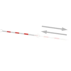 vidaXL Barras retráctiles de cono de tráfico 2 uds plástico 116-197 cm