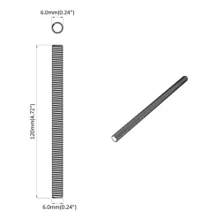 vidaXL Barras roscadas 2 pcs Plateado M6 x 120 mm Metal Hot