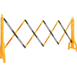 vidaXL Avisos-Barrera de tráfico plegable amarillo y negro 250x38x96 cm