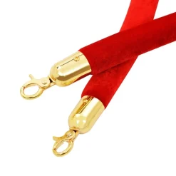 vidaXL Barrera portátil colas VIP 3 pzas acero inoxidable Dorado Sale