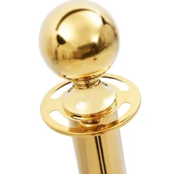 vidaXL Barrera portátil colas VIP 3 pzas acero inoxidable Dorado Sale