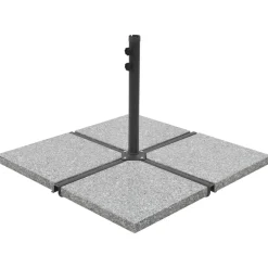 vidaXL Base de peso de sombrilla de granito cuadrada 25 kg Gris