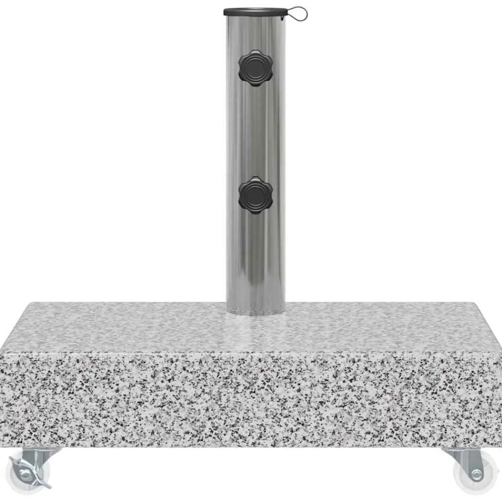 vidaXL Base de sombrilla granito claro 45x25x8,3 cm Gris Outlet