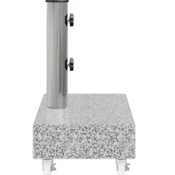 vidaXL Base de sombrilla granito claro 45x25x8,3 cm Gris Outlet