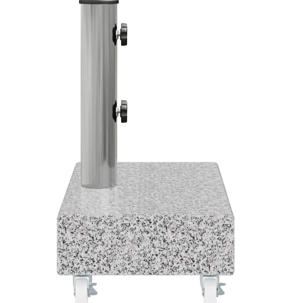 vidaXL Base de sombrilla granito claro 45x25x8,3 cm Gris Outlet