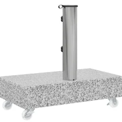 vidaXL Base de sombrilla granito claro 45x25x8,3 cm Gris Outlet