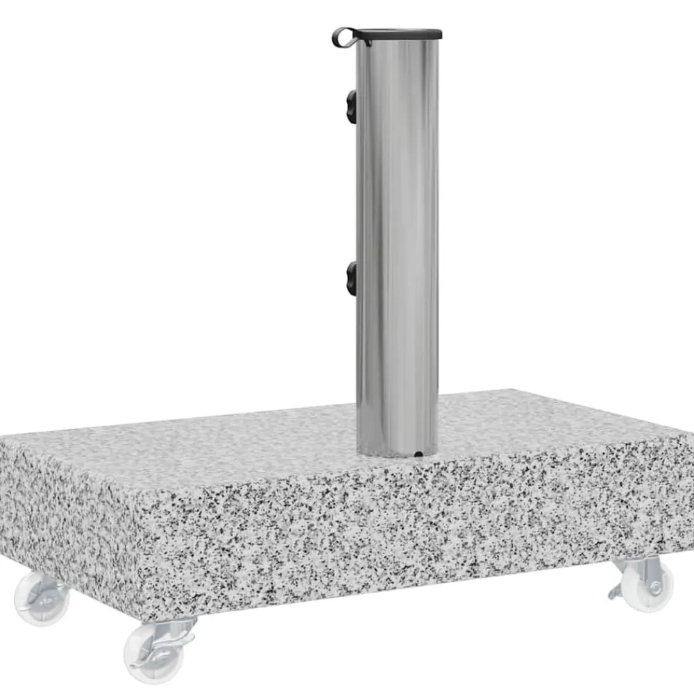 vidaXL Base de sombrilla granito claro 45x25x8,3 cm Gris Outlet