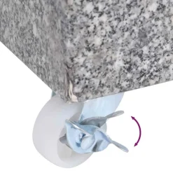 vidaXL Base de sombrilla granito claro 45x25x8,3 cm Gris Outlet