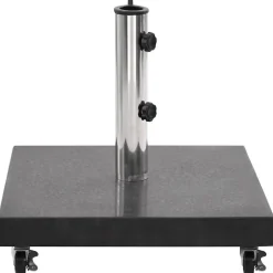 vidaXL Base de sombrilla de granito cuadrada 30 kg Negro Hot