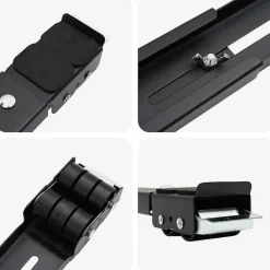 vidaXL Base para lavadora 2 pcs 72 x 5 x 4,5 cm Acero inoxidable Negro