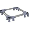 vidaXL Accesorios Para Electrodomésticos-Base para lavadora Manual Gris 67 x 67 x 12 cm Acero inoxidable
