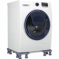 vidaXL Accesorios Para Electrodomésticos-Base para lavadora Manual Gris 67 x 67 x 12 cm Acero inoxidable