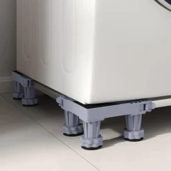 vidaXL Accesorios Para Electrodomésticos-Base para lavadora Manual Gris 67 x 67 x 12 cm Acero inoxidable