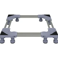 vidaXL Accesorios Para Electrodomésticos-Base para lavadora Manual Gris 67 x 67 x 12 cm Acero inoxidable