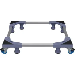 vidaXL Accesorios Para Electrodomésticos-Base para lavadora Manual Gris 66 x 66 x 12 cm Acero inoxidable