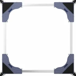 vidaXL Accesorios Para Electrodomésticos-Base para lavadora Manual Gris 66 x 66 x 12 cm Acero inoxidable