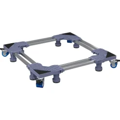 vidaXL Accesorios Para Electrodomésticos-Base para lavadora Manual Gris 67 x 67 x 12 cm Acero inoxidable