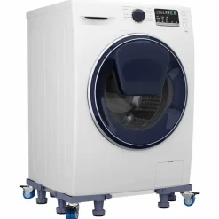 vidaXL Accesorios Para Electrodomésticos-Base para lavadora Manual Gris 67 x 67 x 12 cm Acero inoxidable