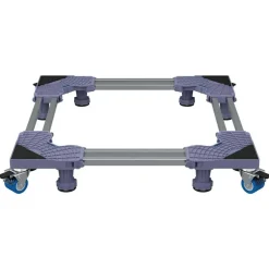 vidaXL Accesorios Para Electrodomésticos-Base para lavadora Manual Gris 67 x 67 x 12 cm Acero inoxidable