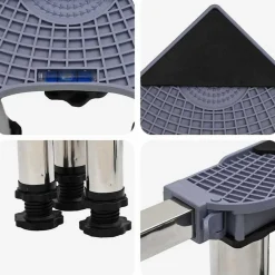 vidaXL Base para lavadora Gris 67 x 67 x 21,5 cm Acero inoxidable Clearance