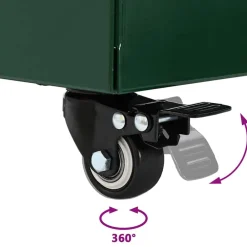 vidaXL Base para sombrilla Manual 45 x 45 x 45 cm Acero Verde Outlet