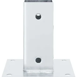 vidaXL Bases para postes cuadradas 4 uds. Plata 71x71 mm Plateado Best