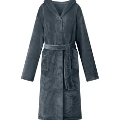 vidaXL Bata con Capucha s Franela Azul marino Discount