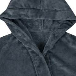 vidaXL Bata con Capucha s Franela Azul marino Discount