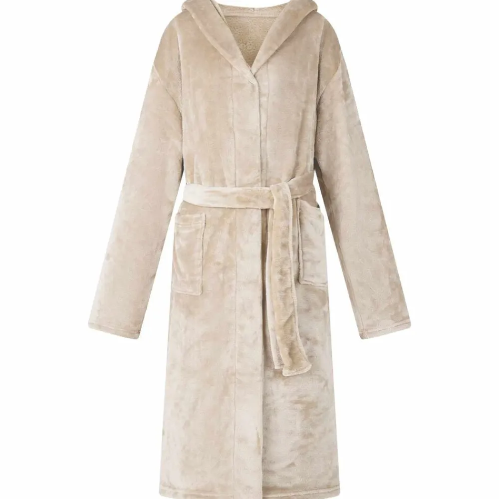 vidaXL Ropa Y Accesorios-Bata con Capucha s Franela