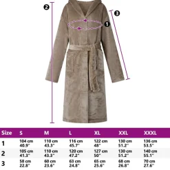 vidaXL Bata con Capucha s Franela Camel Best